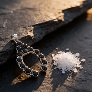 Black Onyx Sterling Silver Pendant